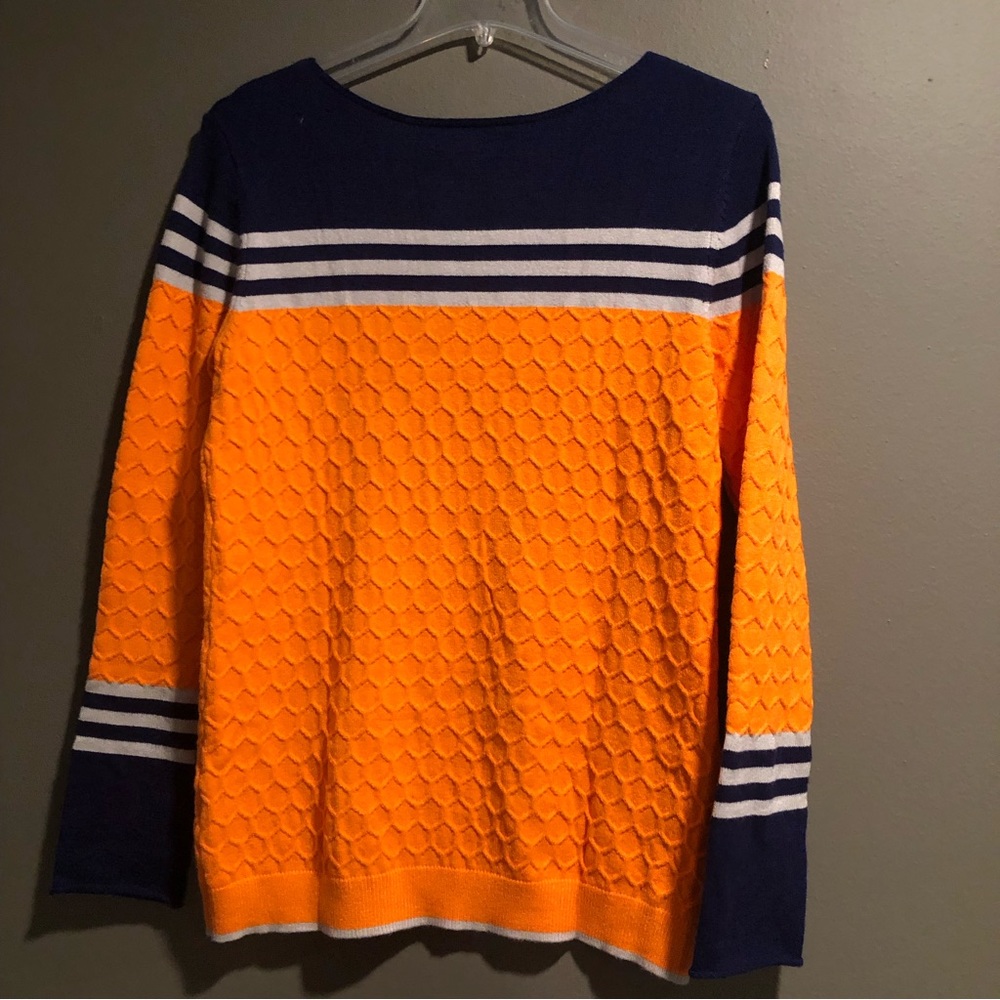 Color Block Textured Knit Top Extra Large